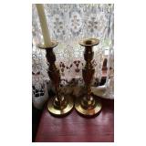 PAIR OF BRASS CANDLE STICKS