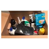 BOX LOT OF HOUSEHOLD SUPPLIES