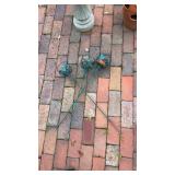 (3) WROUGHT IRON OUTDOOR PLANT/CANDLE HOLDERS