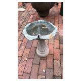 CONCRETE LILLY PAD BIRD BATH