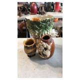 3 POTTERY VASES