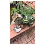 LOT OF ASST. GARDEN STATUES & BIRDHOUSE