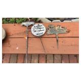 3 GARDEN PLAQUES