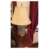 CRYSTAL & BRASS TABLE LAMP