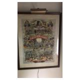 FRAMED ANTIQUE UNCLE TOMS CABIN POSTER
