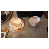 COPELAND ROSALIE TEA CUPS & SAUCERS