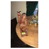 WOOD CARVED ASIAN FIGURAL