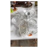 LOT OF ASST. CLEAR CUT GLASSWARE