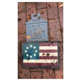 PAINTED FLAG ON SLATE & 1808 TEMPERANCE DECOR