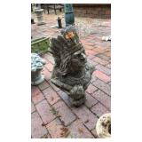CONCRETE NATIVE AMER. INDIAN CHIEF GARDEN STATUE