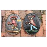 PAIR OF CAST-IRON FIRE INSURANCE MARKERS, 1850'S