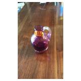 PILGRIM GLASS SMALL CRANBERRY PITCHER