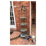 5 TIER WROUGHT IRON PLANT STAND