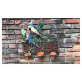 WROUGHT IRON WALL MOUNT PLANT DISPLAY