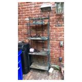 WROUGHT IRON BAKERS RACK, 4 TIER