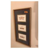 BATH TUB 3 PANEL FRAMED ART