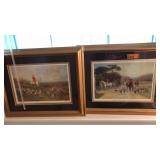 2 HEYWOOD HARDY  HUNT SCENE PRINTS