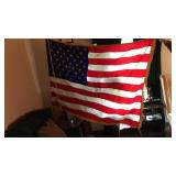AMERICAN FLAG ON STAND