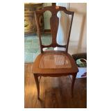 ANTIQUE CANE BOTTOM DINING CHAIR