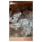LARGE COLLECTION OF GLASS & CRYSTAL SERVINGWARE