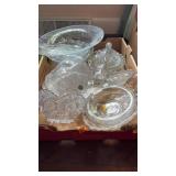 FLAT OF ASST GLASS & CRYSTAL SERVINGWARE