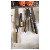 LOT OF ASST. CHISELS & HAND TOOLS