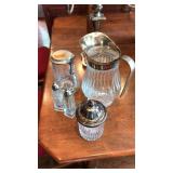ASST SILVER RIMMED GLASSWARE