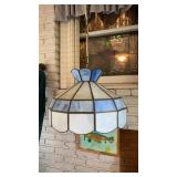 TIFFANY STYLE STAIN GLASS PUB LAMP