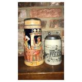 2 GERMAN BEER STEINS