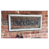 STAIN GLASS WELCOME SIGN