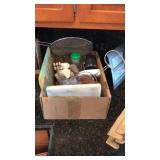 LRG BOX OF ASST KITCHENWARE
