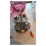 SILVER PLATE CONDIMENT HOLDER