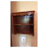 WALL HANGING WOOD WHAT-NOT SHELF