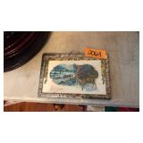 ANTIQUE FRAMED CHRISTMAS CARD POSTER