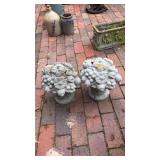 PAIR OF CONCRETE GARDEN STATUES
