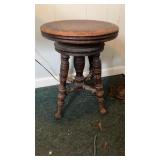 CLAW AND BALL FOOTED SWIVEL PIANO STOOL