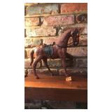 ANTIQUE LEATHER HORSE TOY