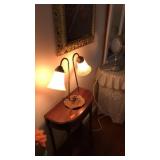 ART DECO LILYPAD DUAL HEAD TABLE LAMP