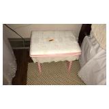 UPHOLSTERED FOOT STOOL