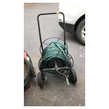 GARDEN HOSE ON PUSH CART