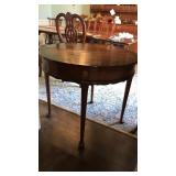 MAHOGANY FOLD OUT SIDE TABLE/ GAME TABLE