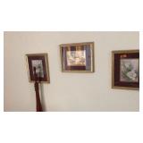 3 PC FRAMED FLORAL ART