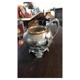 VNTG. HAMMERED SILVERPLATED CHAMPANGE COOLER