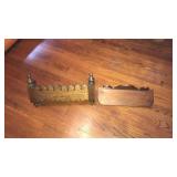 2 WOOD CARVED WALL SHELVES