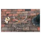 PAIR OF WIRE WINDOW BASKET PLANTERS