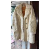 SATIN LINED RABBIT LADIES COAT