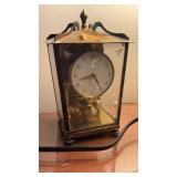 BRASS & GLASS TABLE CLOCK