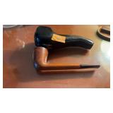 LEATHER PIPE & ANTIQUE PIPE CASE