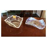 2 WHITE OPALESCENT BERRY BOWLS