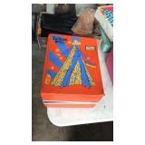 ANTQ. FASHION DOLL WARDROBE TRUNK W/ACCESSORIES